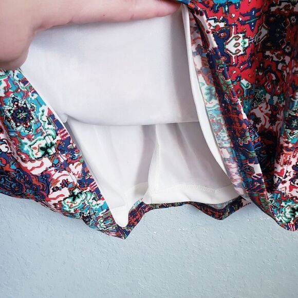 London Times Multicolor Kaleidoscope Sweatheart Neckline Dress - Picture 9 of 13